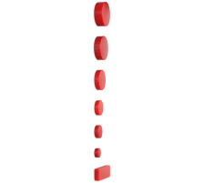 20 X MAUL Aimant MAULpro 15mm rouge, 0,17kg, 6175125