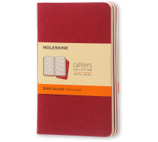 MOLESKINE Cahier A6 lign, rouge 3 pcs., 095-6