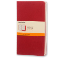 MOLESKINE Notizheft Cahier A5 liniert, rot 3 Stück, 101-4
