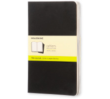 MOLESKINE Cahier A5 en blanc, noir 3 pcs., 497-0