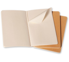 MOLESKINE Notizheft Cahier A5 liniert, natur 3 Stück, 498-7