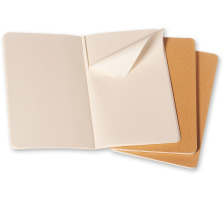 MOLESKINE Notizheft Cahier A5 blanko, natur 3 Stück, 500-7