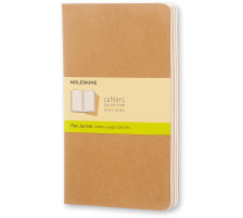 MOLESKINE Notizheft Cahier A5 blanko, natur 3 Stück, 500-7