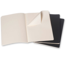 MOLESKINE Notizheft Cahier A4 blanko, schwarz 3 St�ck, 503-8