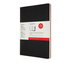 MOLESKINE Cahier carton A4 lign,noir/cranb.,120p. 2pcs., 602527