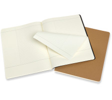 MOLESKINE Cahier Study XLarge lign, noir, 160f. 2 pcs., 620282