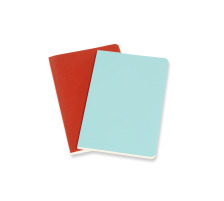 MOLESKINE Cahier 2x 14x1.1x9cm lign, coral/marine, 80 p., 620503