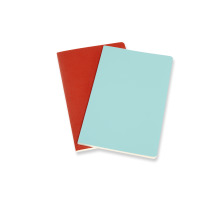 MOLESKINE Cahier 2x 21x13cm lign, coral/marine, 96 p., 620527
