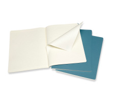 MOLESKINE CahierxL 3x 25x19cm ling, vivid bleu, 120 pages, 629605