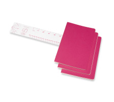 MOLESKINE Carnet carton 3x L/A5 en blanc, pink, 80 pages, 629681