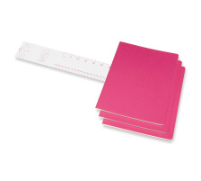 MOLESKINE CahierxL 3x 25x19cm en blanc, pink, 120 pages, 629698