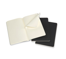 MOLESKINE Cahier 3x 13x1.4x21cm point, noir, 80 pages, 719213