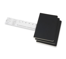 MOLESKINE Cahier 3x 13x1.4x21cm point, noir, 80 pages, 719213