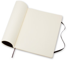 MOLESKINE Carnet Soft XL en blanc noir, 726-1