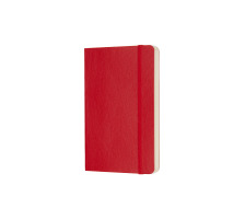 MOLESKINE Carnet P/A6 en blanc,Soft Cover,scarlet, 854610