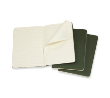 MOLESKINE Cahier P/A6, 3x, Liniert Myrtengrün 3 Stück, 855211