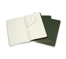 MOLESKINE Cahier L/A5, 3x, Liniert Myrtengrün 3 Stück, 855273