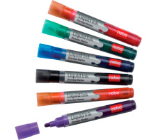 NOBO Liquid Ink Marker Blister 6 couleurs, 1901419