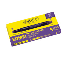 ONLINE Cart. encre combi Lila 5 pcs., 17143/12