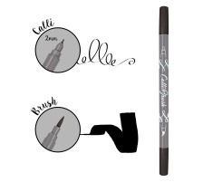 ONLINE Callibrush Pen Double Tip 2mm Black, 19052/6
