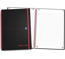 OXFORD Buch Black 'n Red A4 quadrilles 70 feuilles, 400047654