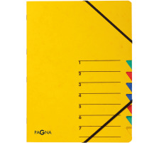 PAGNA Dossier de coll. EASY A4 jaune 7 compart., 24061-05