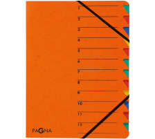 PAGNA Dossier de collection EASY A4 orange 12 compart., 24131-12