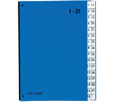 PAGNA Dossier à soufflets Color A4 bleu, 1-31, 24329-02