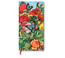 PAPERBLANKS Carnet butterfly garden 90180mm, lign, 176 p., PB5451-1