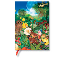 PAPERBLANKS Carnet garden/moonlight 130180mm, en blanc, 144 p., PB5453-5