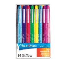PAPERMATE Nylon Flair stylos fibre ass. 16 pcs., 2061394