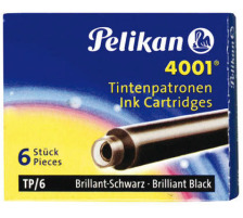 PELIKAN Encre 4001 TP/6 noir brillant 6 pcs., 301218