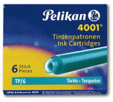PELIKAN Encre 4001 TP/6 turquoise 6 pcs., 301705