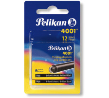 PELIKAN Cartouche d'encre noir 12 pcs., blister, TP/6/2/B