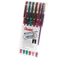 PENTEL Hybrid Gel Grip 0,8mm 6 couleurs, K118M-6