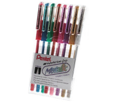 PENTEL Hybrid Gel Grip 0,8mm 8 couleurs, K118M-8