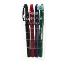 PENTEL Faserschreiber Sign Pen 2.0mm 4-farbig ass., S524