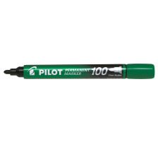 PILOT Permanent Marker 100 1mm Round Tip vert, SCA-100-G