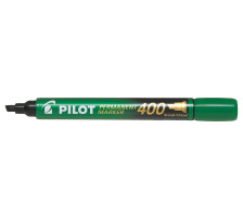 12 X PILOT Permanent Marker 400 4mm pointe de Wedge vert, SCA-400-G