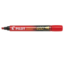 12 X PILOT Permanent Marker 400 4mm pointe de Wedge rouge, SCA-400-R