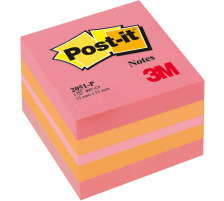 POST-IT Cube Mini Pink 51x51mm 3-couleurs ass./400 feuilles, 2051-P