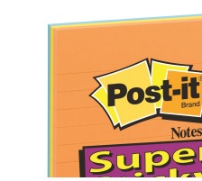 POST-IT Block Super Sticky 102x152mm 3-farbig ass., liniert 45 Bl., 46453SSAN