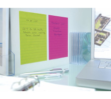 POST-IT Bloc Super Sticky 125x200mm vert/pink, 2x45 flls. lignes, 5845-SSEU