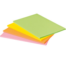 POST-IT Super Sticky Big Notes 4x45 f. 4 couleurs ass. 152x101mm, 6445-4SS