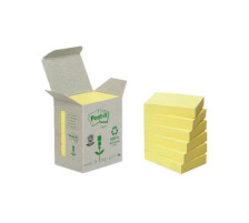 POST-IT Bloc-notes Recycling 38x51mm jaune 6x100 feuilles, 653-1B