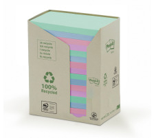 POST-IT Bloc-notes recycl. 127x76mm 6-couleurs, 16x100 flls., 655-1RPT