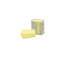 POST-IT Bloc-notes recycl. 127x76mm jaune, 16x100 flls., 655-1T