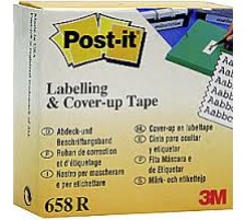 POST-IT Beschriftungsband 6x25,4mmx17,7m, 658R