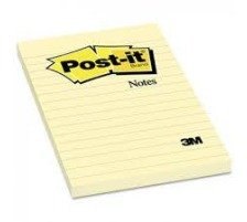POST-IT Bloc-notes 152x102mm jaune, 100 flls., lignes, 660Y