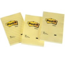 POST-IT Bloc-notes 152x102mm jaune, 100 flls., quadr., 662Y